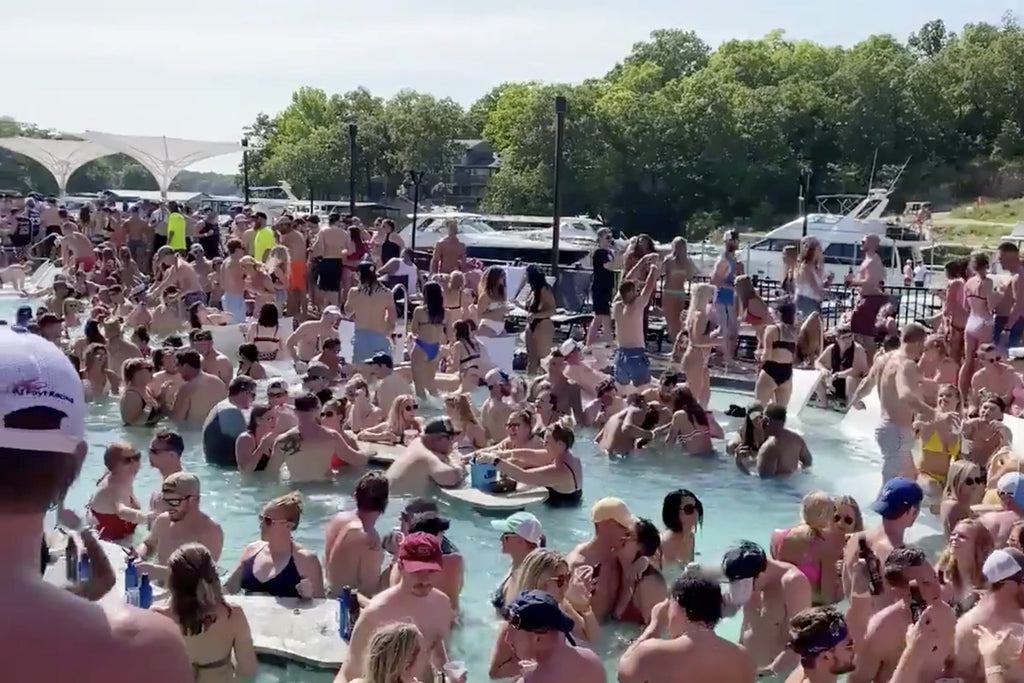 Angered up after a group party in a pool in the United states..